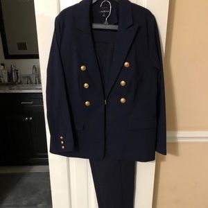 Navy Lane Bryant jacket and pants worn once
